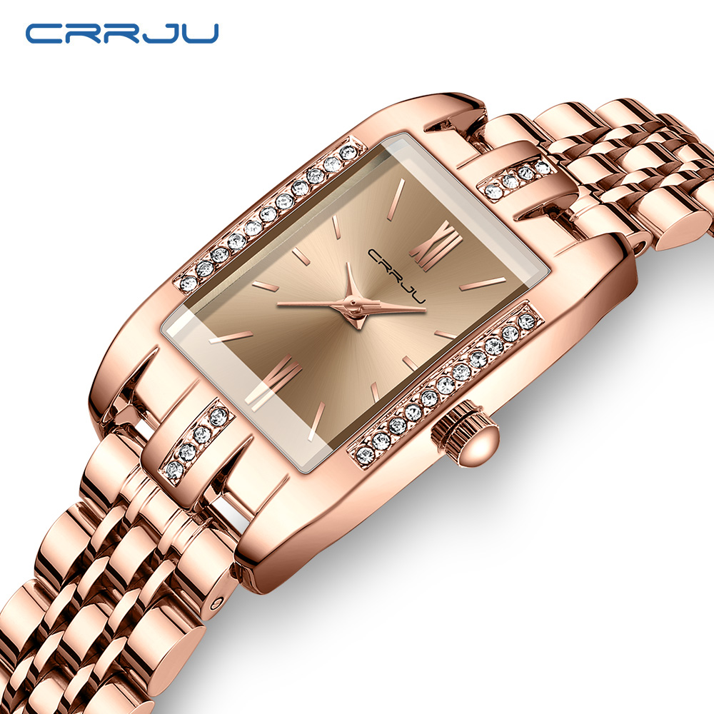 Luxury Watch Diamond - CRRJU Brand Luxury Women's Watch 2024