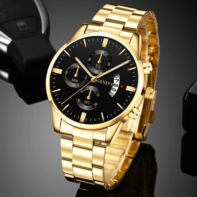 Luxury Watch Wallpaper - 2023 Fashion Men Gold Stainless Steel