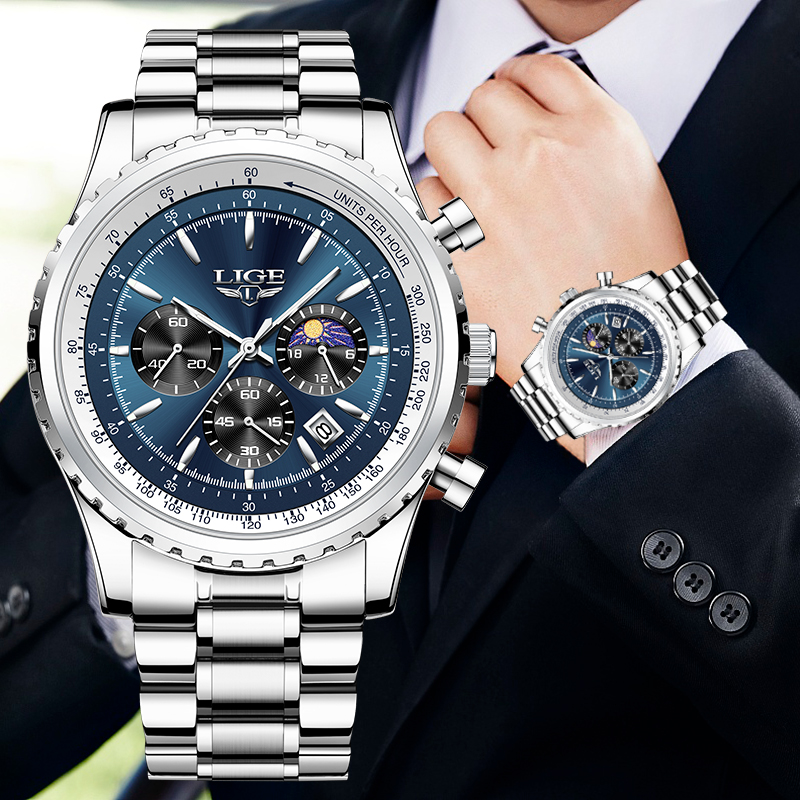 LIGE Brand Luxury Quartz Man W - огляд і ціна Zen Luxury Watch