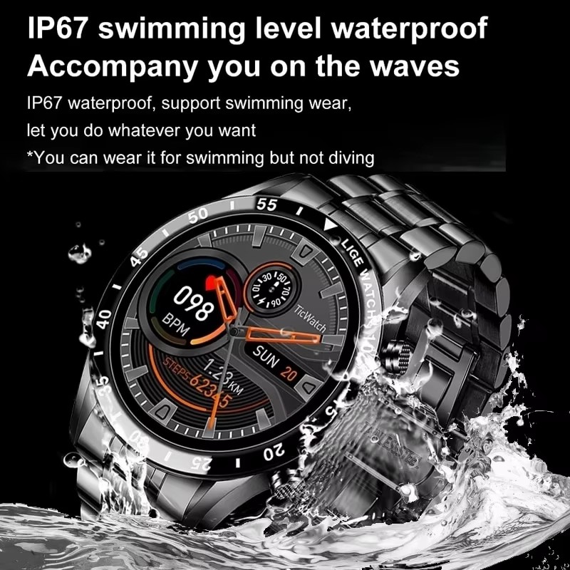 LIGE New Bluetooth Call Smart  - огляд і ціна Luxury Watch Korea