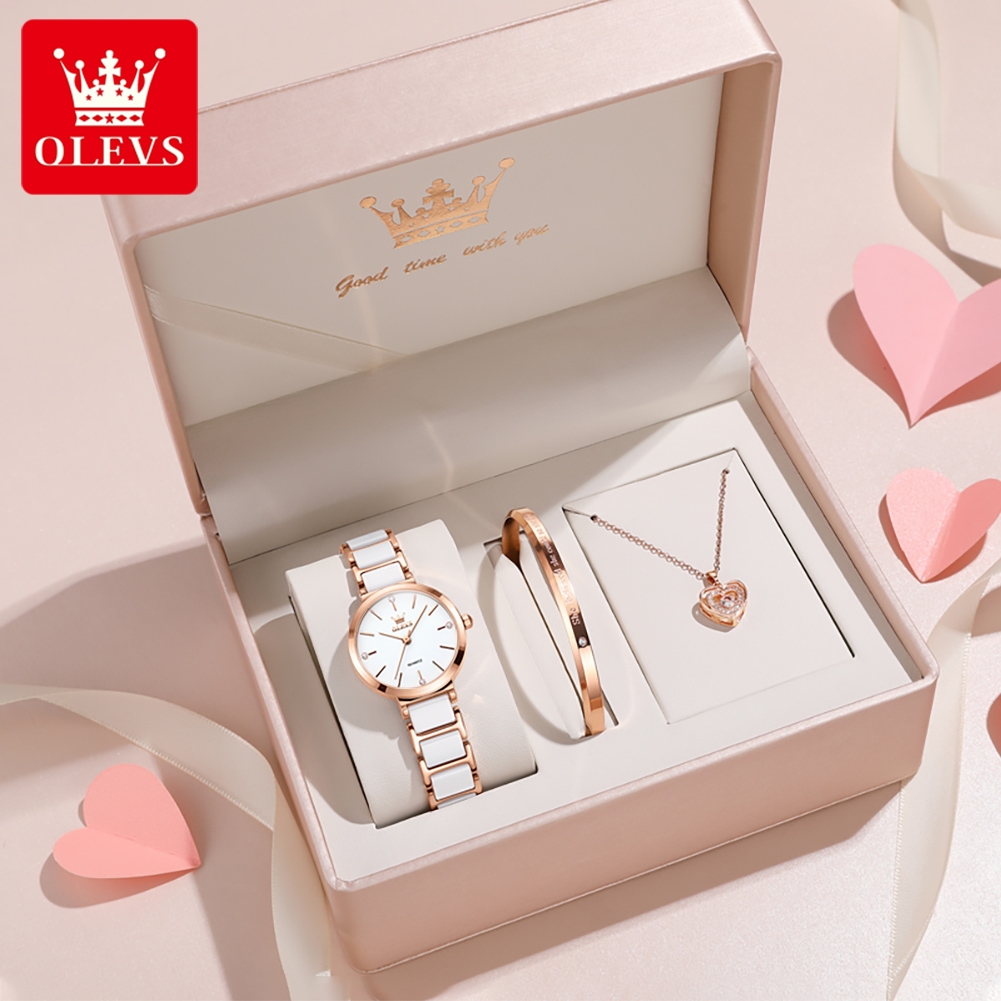 OLEVS Women Watch 5877 Luxury  - огляд і ціна Luxury Watch With Bracelet