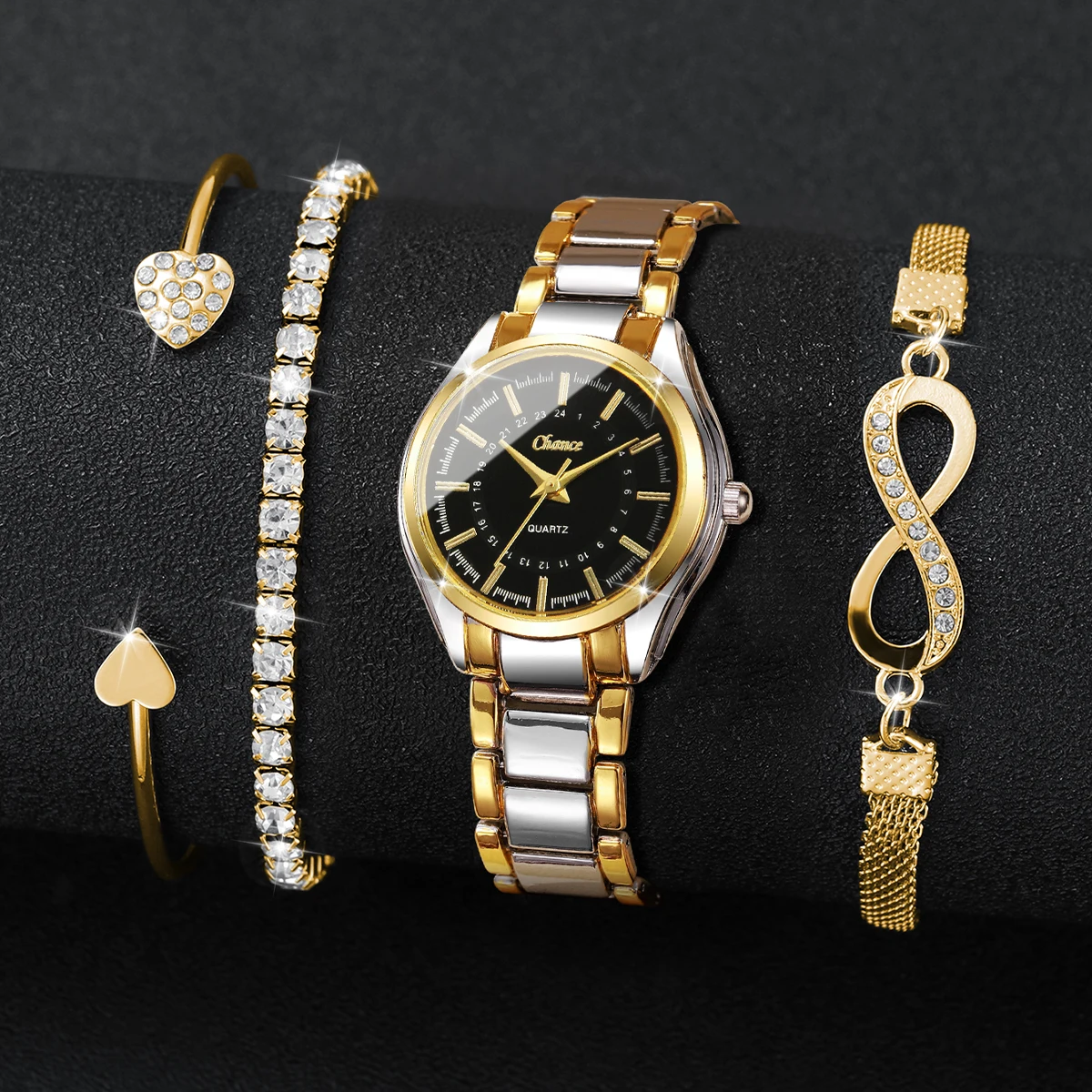 4PCS Elegant Women Watches Bra - огляд і ціна Luxury Watch Travel Case