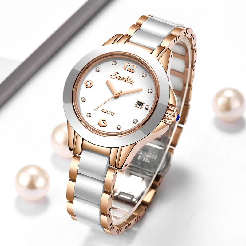 Sunkta Fashion Casual Quartz W - огляд і ціна Luxury Watch Diamond