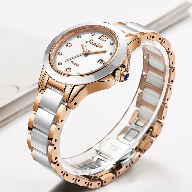 Sunkta Fashion Casual Quartz W - огляд і ціна Luxury Watch Diamond