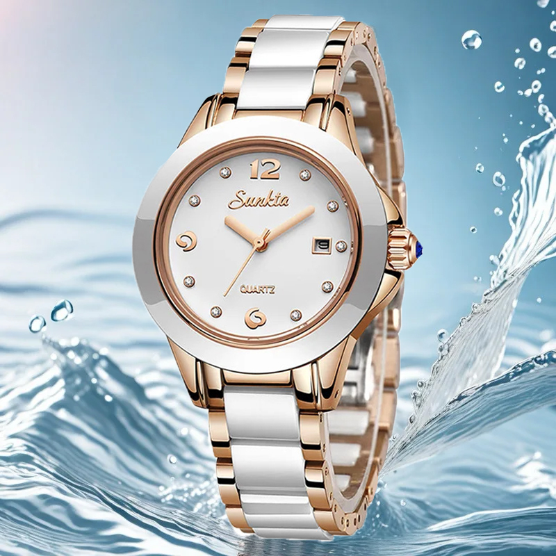 Sunkta Fashion Casual Quartz W - огляд і ціна Luxury Watch Diamond