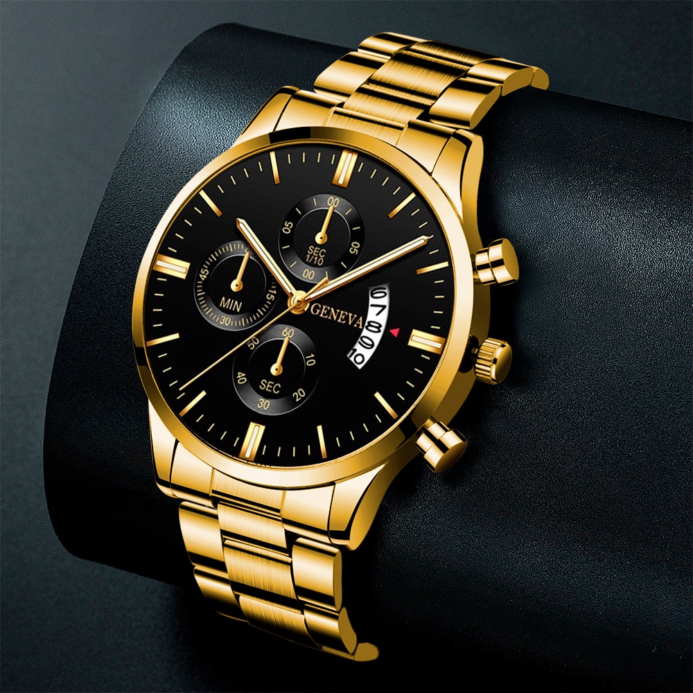 2023 Fashion Men Gold Stainles - огляд і ціна Luxury Watch Wallpaper