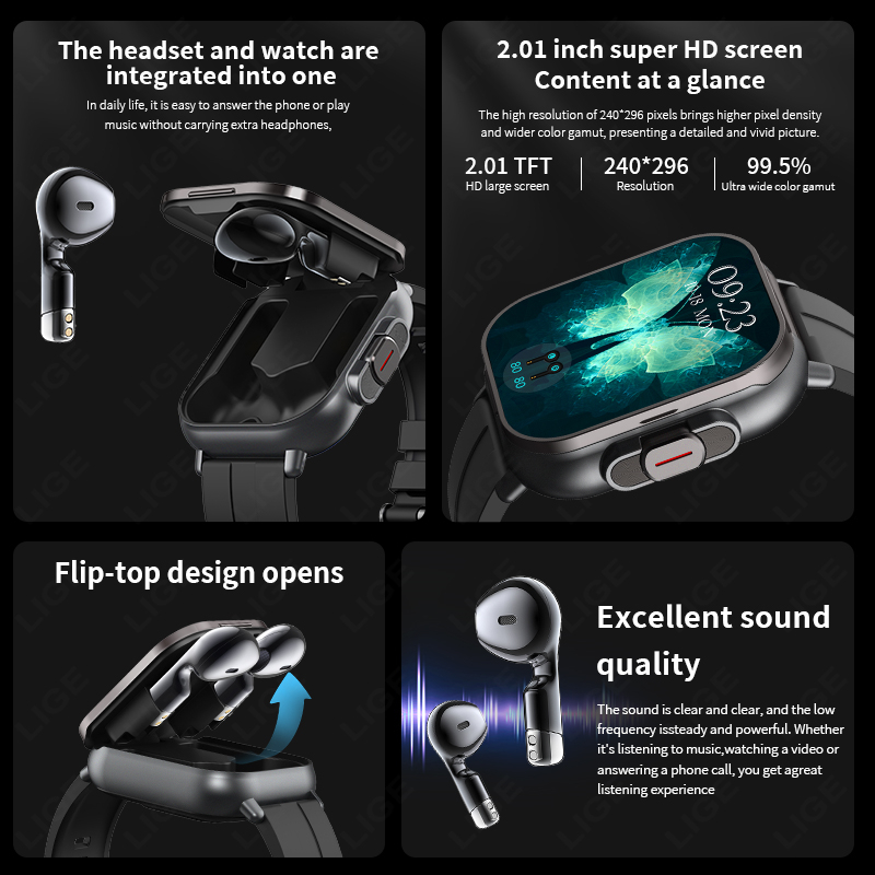 Men's TWS Earphone Sports Watc - огляд і ціна Luxury Watch Korea