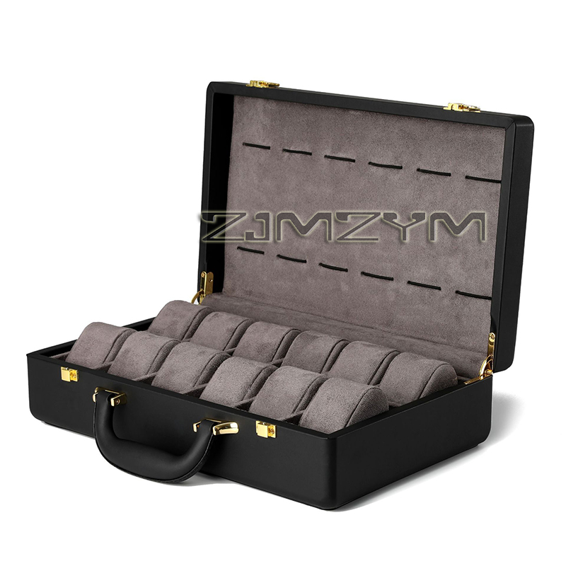 12 Slots Watch Box Mens Watche - огляд і ціна Luxury Watch Travel Case