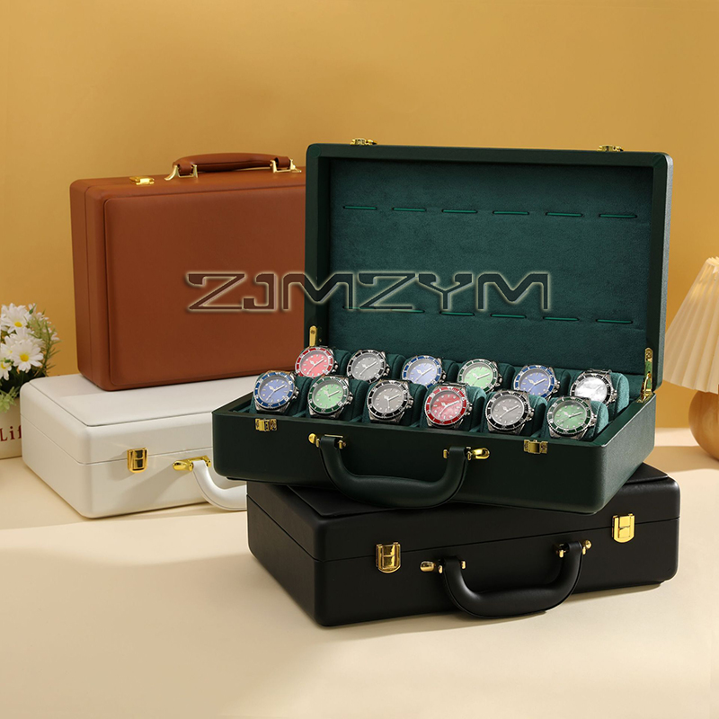12 Slots Watch Box Mens Watche - огляд і ціна Luxury Watch Travel Case